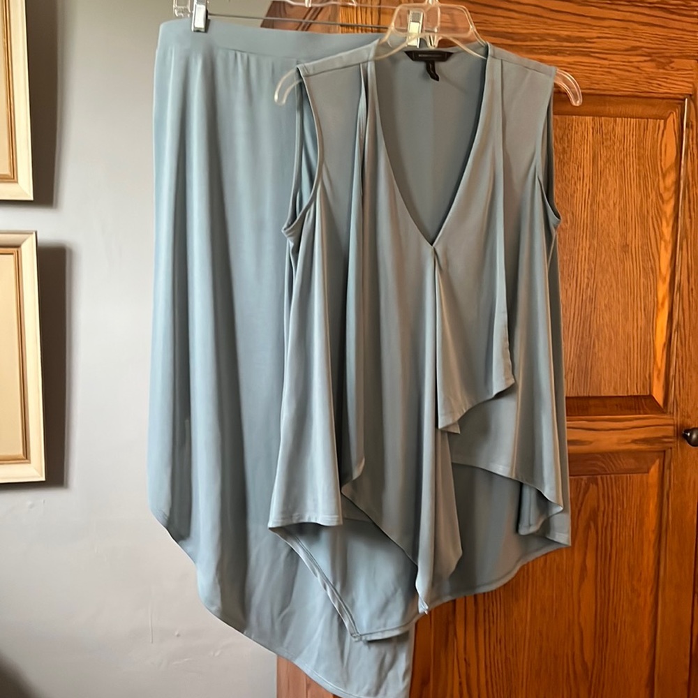 BCBGMaxAzria beautiful light blue skirt/top!
